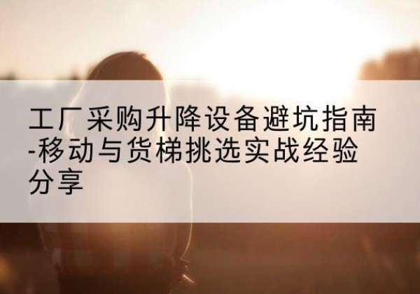 灯塔移动式升降机怎么选-工厂采购升降设备避坑指南-移动与货梯挑选实战经验分享
