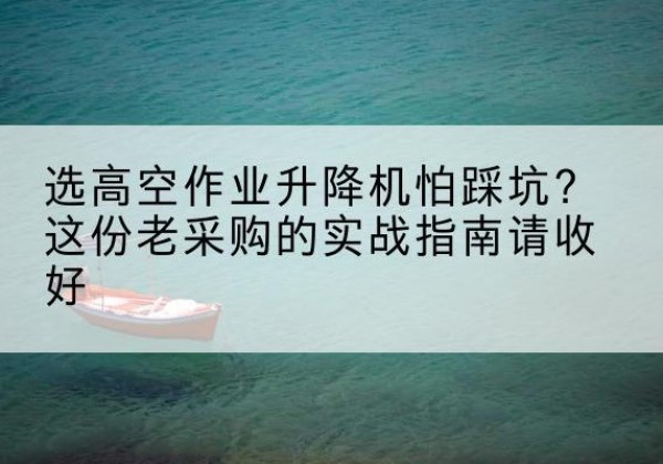 灯塔高空作业升降机厂家推荐-选高空作业升降机怕踩坑？这份老采购的实战指南请收好